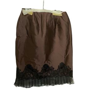 Jovani Cocoa and Black Skirt